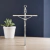 Crucifixo De Metal Aço Inox Prateado 19 Cm