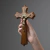 Crucifixo De Parede Em Madeira Moldado Imbuia Ouro Velho 25 Cm - Armazém Católico | Artigos Religiosos Católicos | Loja Católica