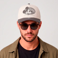 Gorra Cloud "Mickey Est. 1928" Crema y Gris
