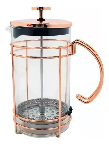 CAFETERA VIDRIO COBRE