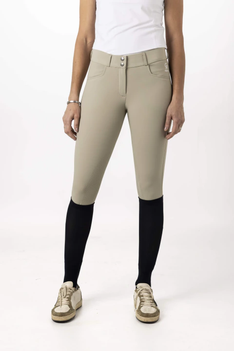 Culote Feminino WR (Water Repelent) Half Grip Bege