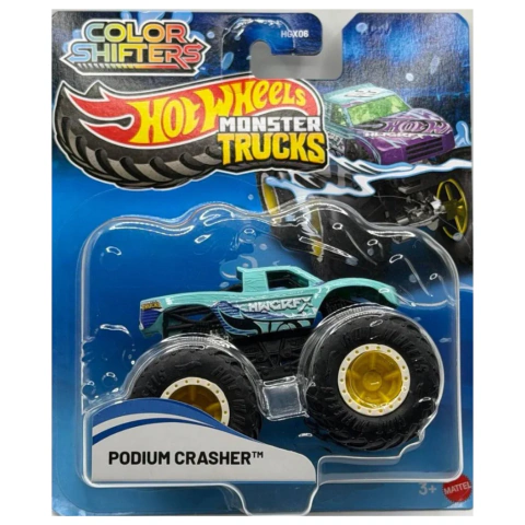Vehículos Hot Wheels Monster Trucks Color Shifters PODIUM CRASHER