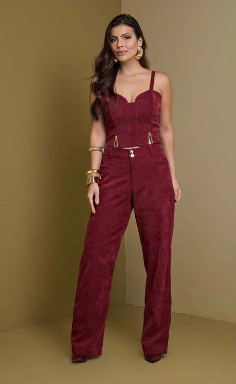 CONJUNTO DE VELUDO DETA LHE DOURADO