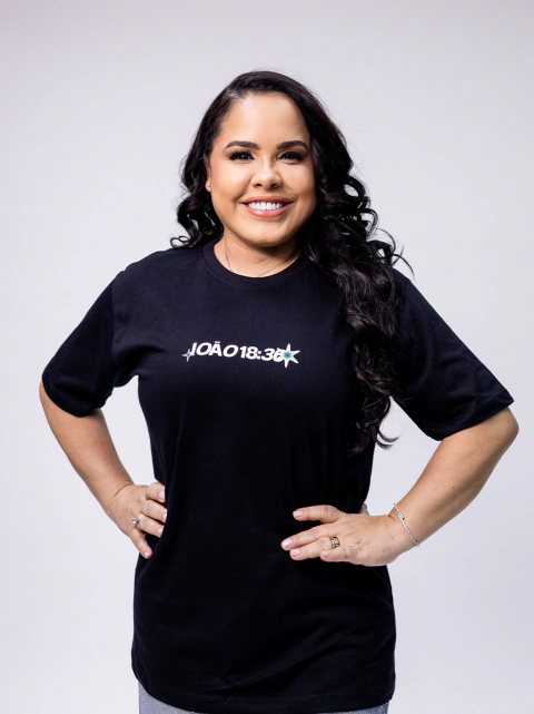Camiseta Sou Luz Vest Sobrenatural João 18:36 - Preta