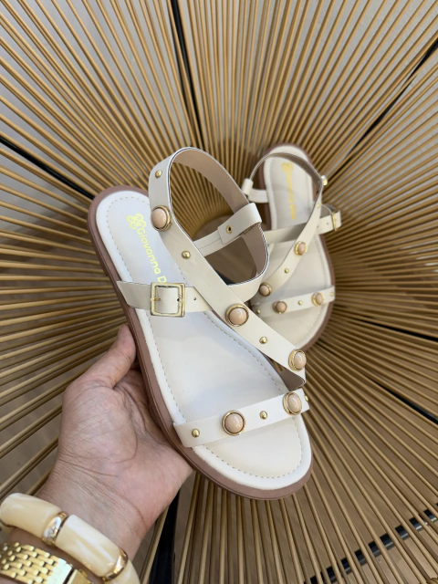 Rasteira K323196 Off White Giovanna Dias