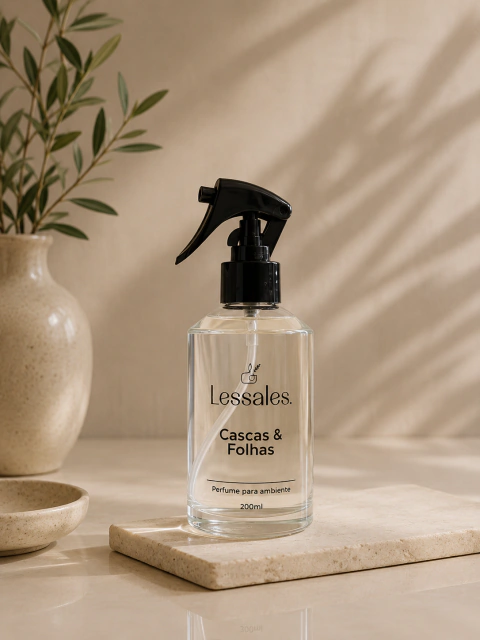 Perfume para Ambiente Cascas & Folhas 200 ml | Lessales