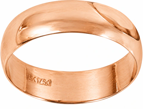 Alianza Clásica Bombé Oro 18K de 6 mm – A006