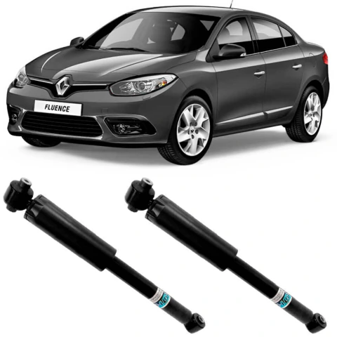 2 Amortecedor Renault Fluence 2011 a 2017 Traseiro Nakata