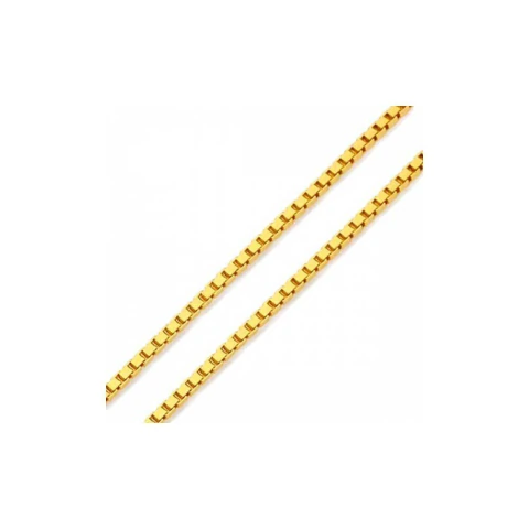Corrente De Ouro 18k Veneziana De 0,9mm Com 40cm