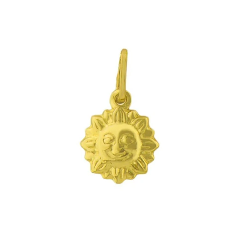Pingente de Ouro 18k Sol 8mm