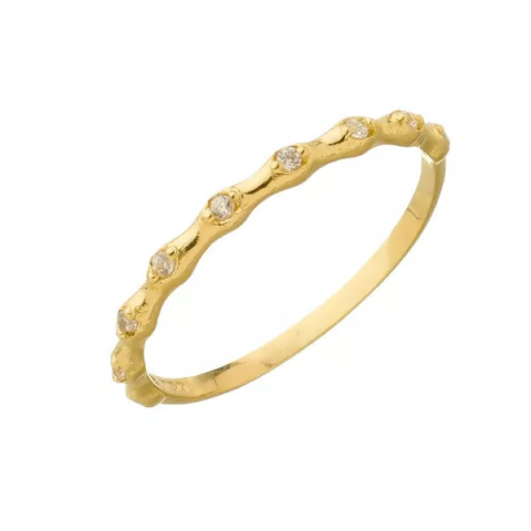 Anel de Ouro 18k Elsa com Zircônias