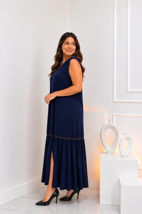 Vestido Longo Olivia Fenda e Detalhes P ao G3