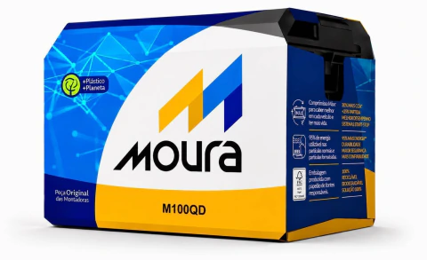 Bateria Moura 100Ah – M100QD ( Cx Baixa ) – 15 Meses de Garantia