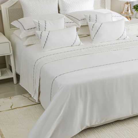 Capa Duvet Natu Arbo 100% Algodão Cetim 300 fios - Cor Branco