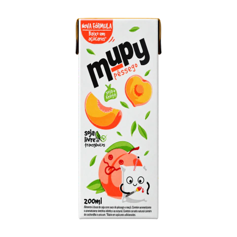 Bebida à Base de Soja Mupy com Suco de pêssego 200 ml