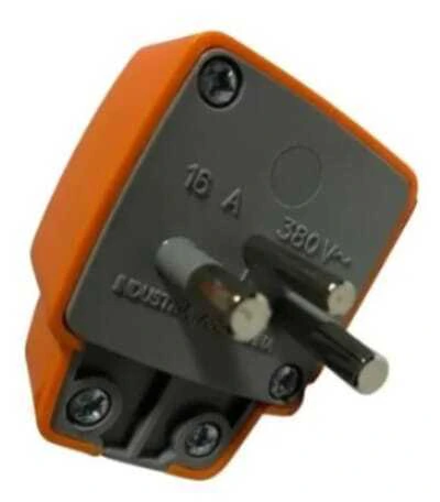 FICHA MACHO INDUSTRIAL BIPOLAR 16A CON NEUTRO - MIG
