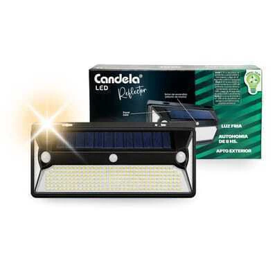 LUMINARIA SOLAR LED DE PARED 10W C/ SENSOR DE MOVIMIENTO LUZ FRIA IP65 - CANDELA