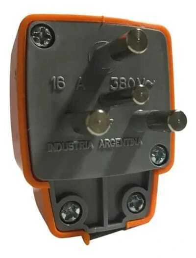 FICHA MACHO INDUSTRIAL TRIPOLAR 16A CON NEUTRO - MIG