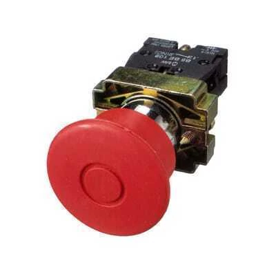 PULSADOR DE EMERGENCIA P/GIRO P/PANEL DIAM 40/22 HONGO ROJO NC - BAW