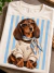 TSHIRT FEMININA ALGODÃO Dachshund Glamouroso
