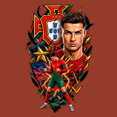 Camiseta - Cristiano Ronaldo Artístico - comprar online