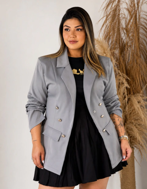 Blazer Alfaiataria Cinza
