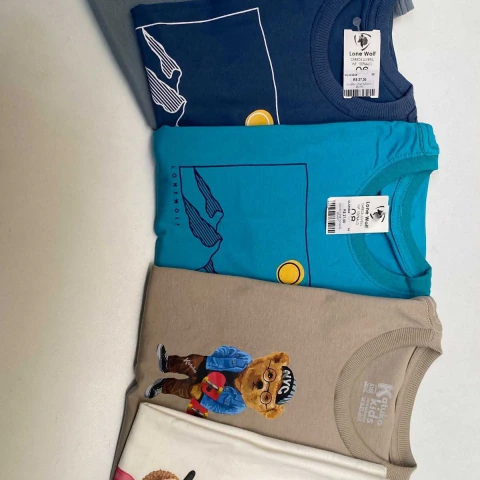 CAMISA ESTAMPADA MASC INFANTIL KIT C/12 TAM: 4 6 8 10 anos ref: 14/50 COD: 0016200