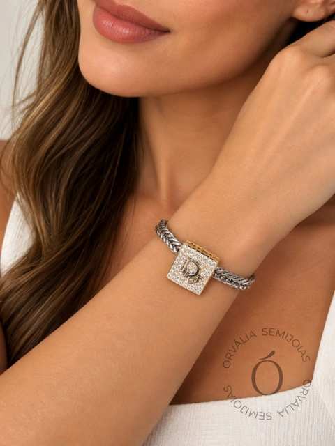 PULSEIRA COM QUADRADO DE ZIRCÔNIA