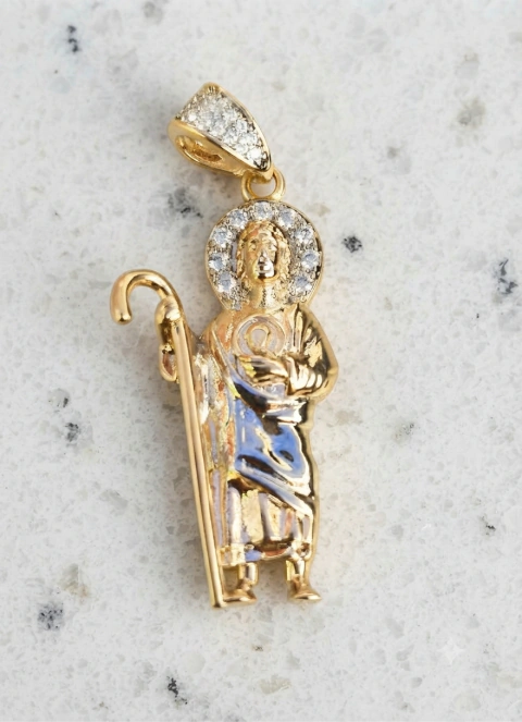Dije religioso con bastón, San Judas Tadeo