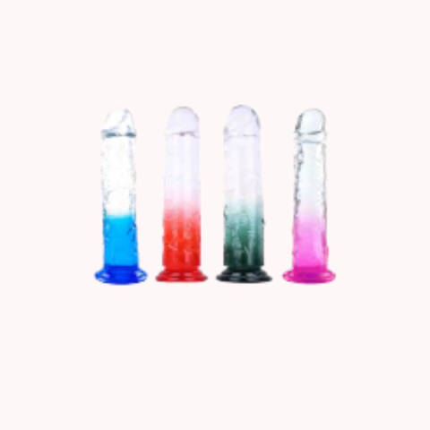 Dildo Bicolor de Cristal
