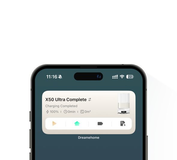 Compatibilidad del widget para controlar el robot aspirador con un solo clic