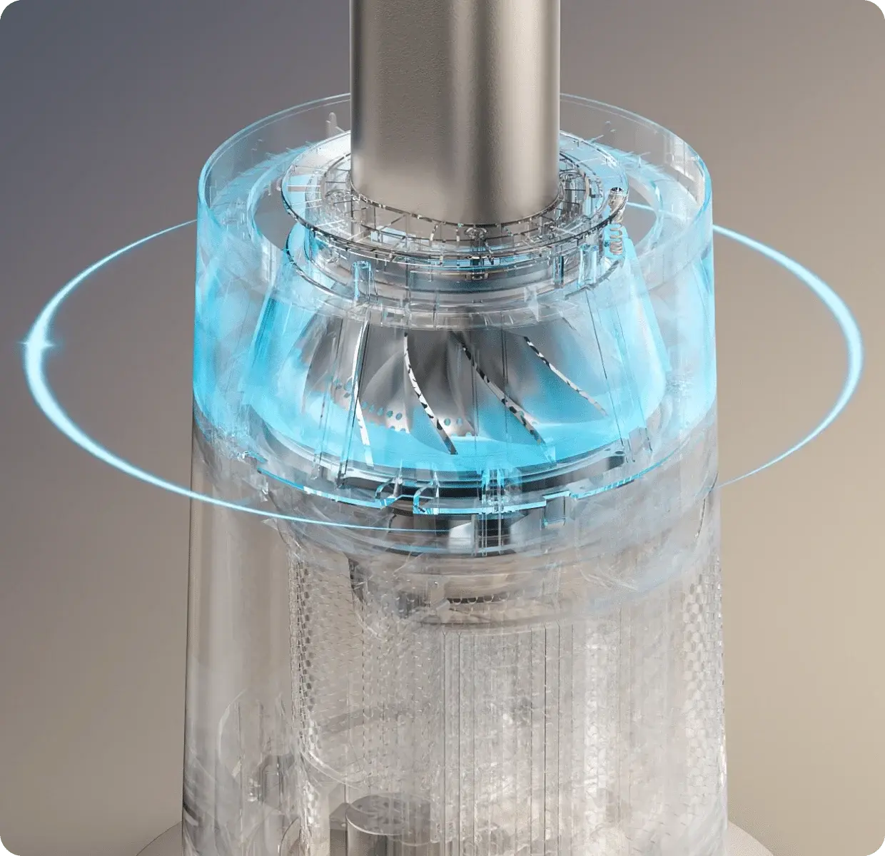 El motor paso a paso de alta calidad del Dreame MF10 Ventilador sin aspas garantiza oscilaciones precisas y estables para una distribución de aire uniformemente duradera.