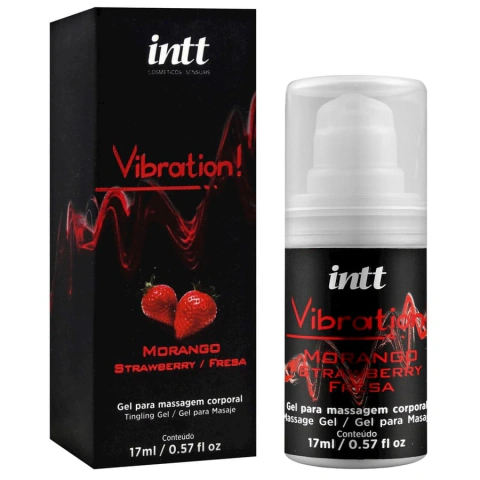 VIBRADOR LIQUIDO SABOR MORANGO 17G INTT - VIBRATION