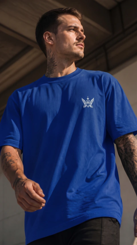 CAMISETA OVERSIZED AZUL-ROYAL HILDR®