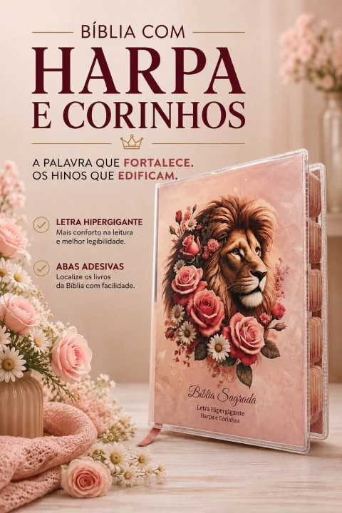 Bíblia RC com Harpa e Corinhos - Letra Hipergigante - Com Aba Adesiva