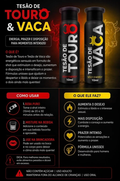 Excitante Energia, Prazer e Disposição 10 ml