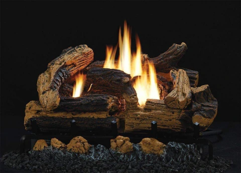 Chimenea de leños 18'' Empire Kennesaw con quemador switch sin ventilación