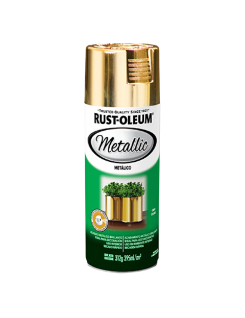 Pintura en aerosol decorativa metalico - oro brillante