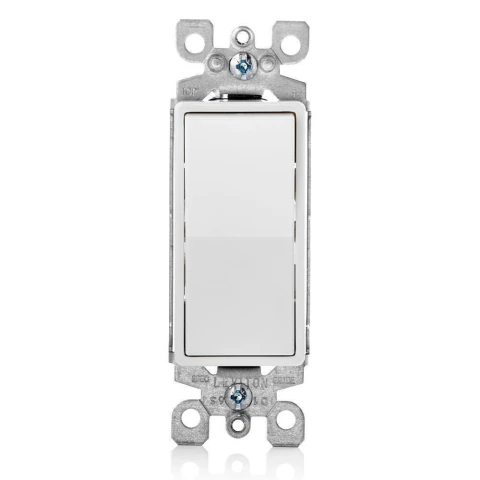 Apagador balancin silencioso blanco Decora Leviton