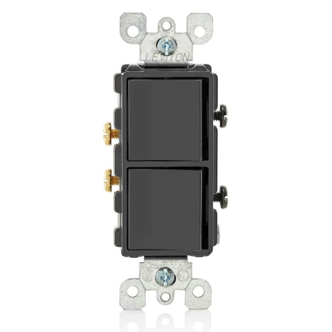 Apagador Decora doble combinado Leviton 05634-00e
