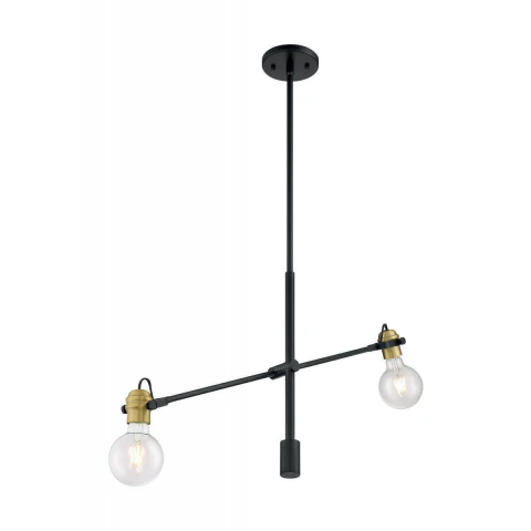 Lampara colgante mantra 2 luces satco