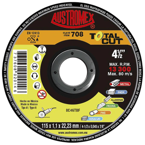 Disco de corte multiproposito de 4-1/2'' Austromex