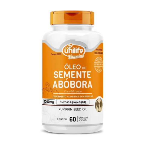 Óleo de Semente de Abóbora 1200mg 60caps - Unilife