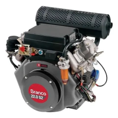 Motor Diesel 22CV Bicilíndrico em V 870cc Partida Elétrica Eixo 1” Refrigerado a Ar