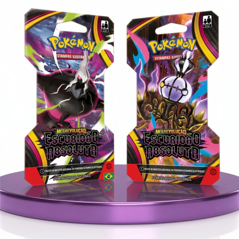 Blister Unitário Pokémon TCG Megaevolução Escuridão Absoluta Copag – 6 Cartas
