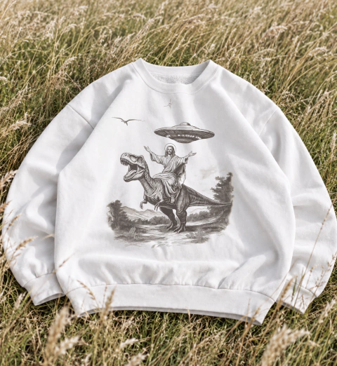 Buzo Redondo Oversize Jesus & T-Rex