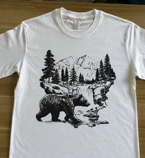 Remera Oversize Unisex Oso Salvaje