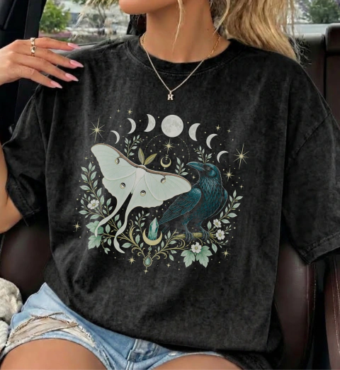 Remera Oversize Unisex Luna Mística