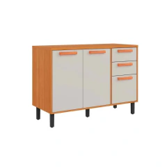 Balcão Itatiaia Nápoles 120cm 3 Portas 2 Gavetas