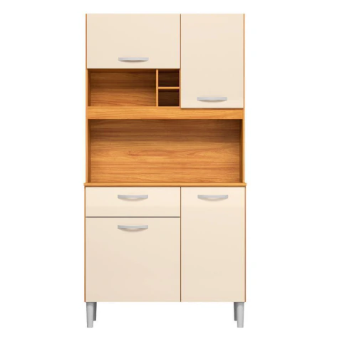 Armário Compacto Demóbile Malta 4 Portas 1 Gaveta